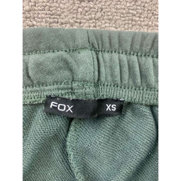 Fox Women XS Green White Athletic Running Shorts Trim Dolphin Hem - Picture 3 of 6